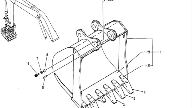05-033BUCKET ASSY, 1.3M³ (1.1M³)-Kobelco SK200-3 SK200LC-5 SK200 Excavator Parts Number Electronic Catalog EPC Manuals