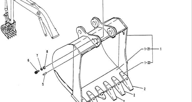 05-033BUCKET ASSY, 1.3M³ (1.1M³)-Kobelco SK200-3 SK200LC-5 SK200 Excavator Parts Number Electronic Catalog EPC Manuals