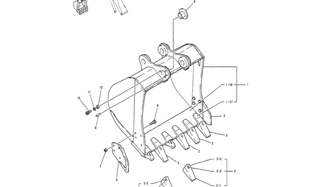 05-035BUCKET ASSY, 0.72M³ (0.6M³) (40FT LONG RANGE)- Kobelco SK200-3 SK200LC-5 SK200 Excavator Parts Number Electronic Catalog EPC Manuals