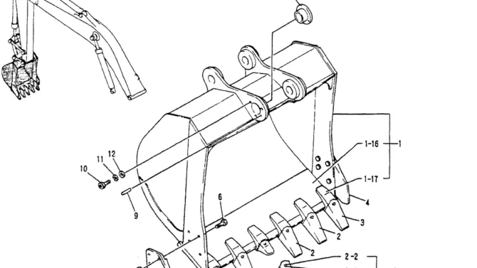 05-036BUCKET ASSY, 0.76M³ (0.65M³) (50FT LONG RANGE)-Kobelco SK200-3 SK200LC-5 SK200 Excavator Parts Number Electronic Catalog EPC Manuals