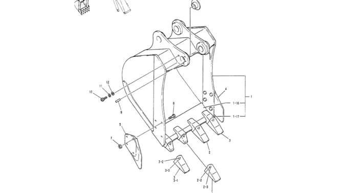 05-037BUCKET ASSY, 0.45M³ (0.4M³) (50FT LONG RANGE)-Kobelco SK200-3 SK200LC-5 SK200 Excavator Parts Number Electronic Catalog EPC Manuals