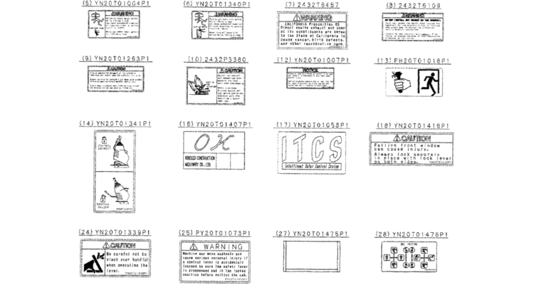 06-002(03) DECALS CAB-SK330LC-6E SK330-6E SK350LC-6E Kobelco Excavator Parts Number Electronic Catalog EPC Manuals