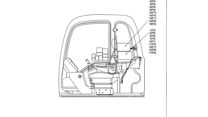 06-003(01) LIFT CAPACITY DECAL INSTALLATION CAB-SK330LC-6E SK330-6E SK350LC-6E Kobelco Excavator Parts Number Electronic Catalog EPC Manuals