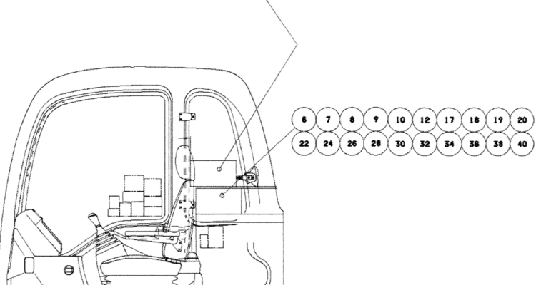 06-004(01) LIFT CAPACITY DECAL INSTALLATION HIGH AND WIDE-SK330LC-6E SK330-6E SK350LC-6E Kobelco Excavator Parts Number Electronic Catalog EPC Manuals