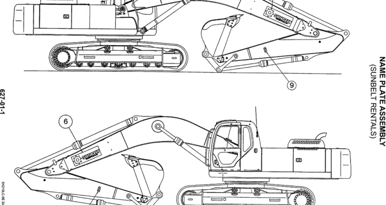 06-007(01) NAME PLATE ASSEMBLY (SUNBELT RENTALS)-SK200-6E SK210LC-6E SK200-6ES SK200LC-6E Kobelco Excavator Parts Number Electronic Catalog EPC Manuals