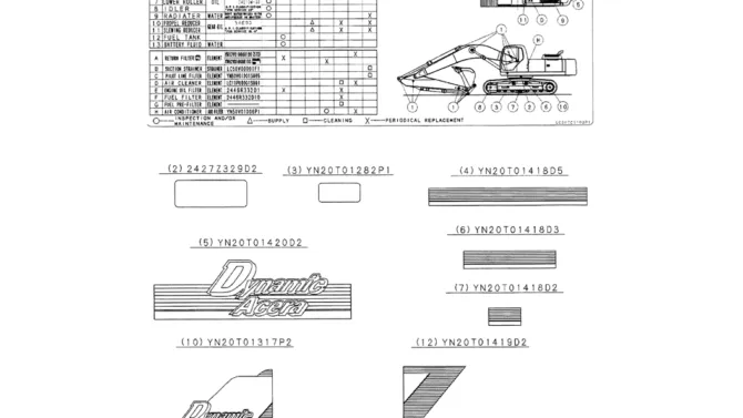 06-007(02) DECALS-SK330LC-6E SK330-6E SK350LC-6E Kobelco Excavator Parts Number Electronic Catalog EPC Manuals