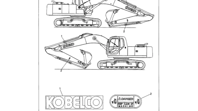 06-009 DECALS (ATTACHMENTS)-SK330LC-6E SK330-6E SK350LC-6E Kobelco Excavator Parts Number Electronic Catalog EPC Manuals
