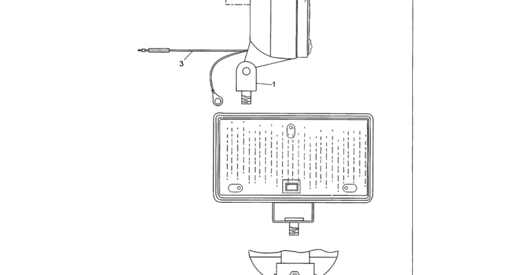 07-001 WORK LAMP ASSEMBLY 2456R442F1 - HOBBS-Kobelco SK480LC-6E SK480-6S SK480LC-6 SK450-6 Excavator Parts Number Electronic Catalog EPC Manuals