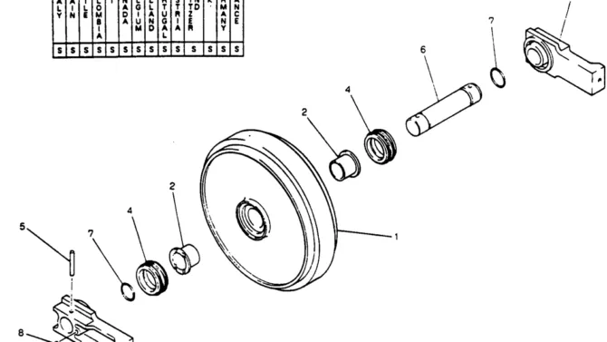 07-003 IDLER ASSY-Kobelco SK220LC-3 SK250LC SK220-3 Excavator Parts Number Electronic Catalog EPC Manuals