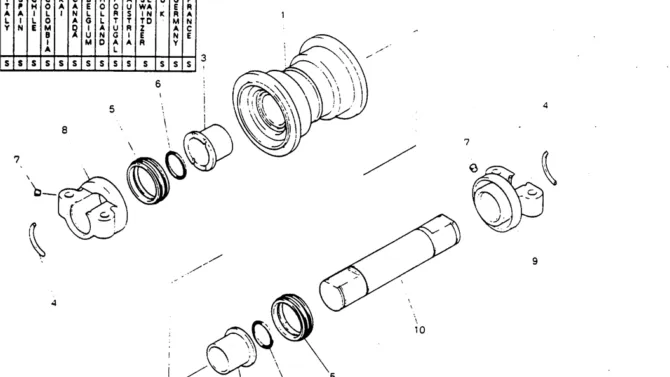 07-004 ROLLER ASSY (LOW)-Kobelco SK220LC-3 SK250LC SK220-3 Excavator Parts Number Electronic Catalog EPC Manuals