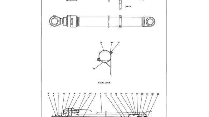 07-005 BOOM CYLINDER ASSEMBLY (RIGHT HAND)-SK330LC-6E SK330-6E SK350LC-6E Kobelco Excavator Parts Number Electronic Catalog EPC Manuals