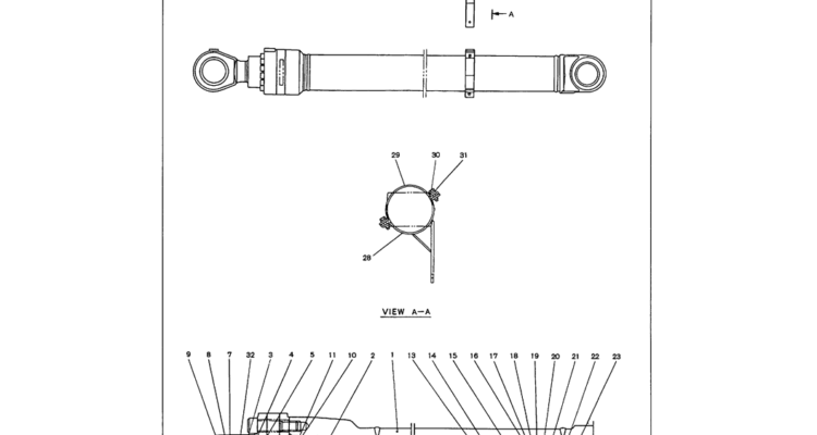 07-006 BOOM CYLINDER ASSEMBLY (LEFT HAND)-SK330LC-6E SK330-6E SK350LC-6E Kobelco Excavator Parts Number Electronic Catalog EPC Manuals