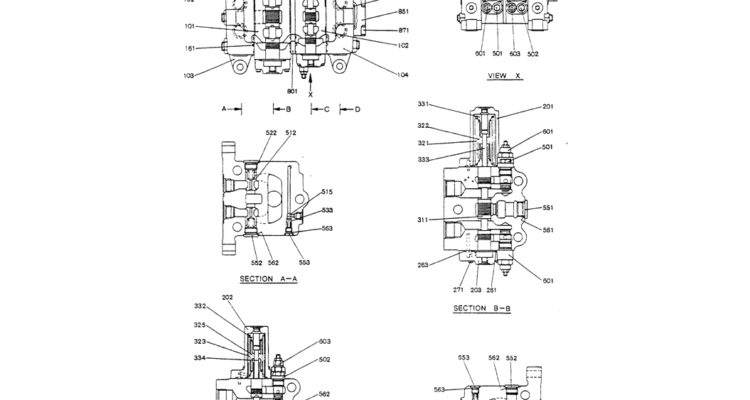 07-007(01)VALVE ASSY, CONTROL (L.M.N)-Kobelco SK200-3 SK200LC-5 SK200 Excavator Parts Number Electronic Catalog EPC Manuals