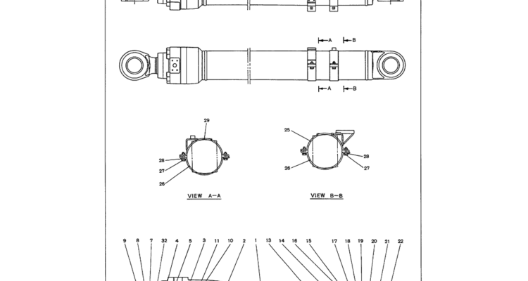 07-008 BUCKET CYLINDER ASSEMBLY-SK330LC-6E SK330-6E SK350LC-6E Kobelco Excavator Parts Number Electronic Catalog EPC Manuals