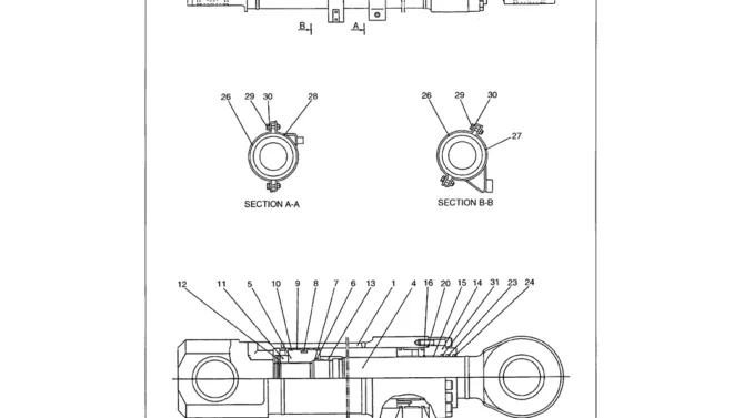 07-008 BUCKET CYLINDER ASSEMBLY P/N LS01V00004F1-Kobelco SK480LC-6E SK480-6S SK480LC-6 SK450-6 Excavator Parts Number Electronic Catalog EPC Manuals