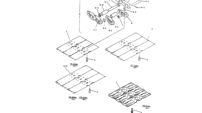 07-010 INSTALL, CRAWLER TRACK P/N 24100J11686F5, F6, F7, F8, F9-Kobelco SK220LC-3 SK250LC SK220-3 Excavator Parts Number Electronic Catalog EPC Manuals