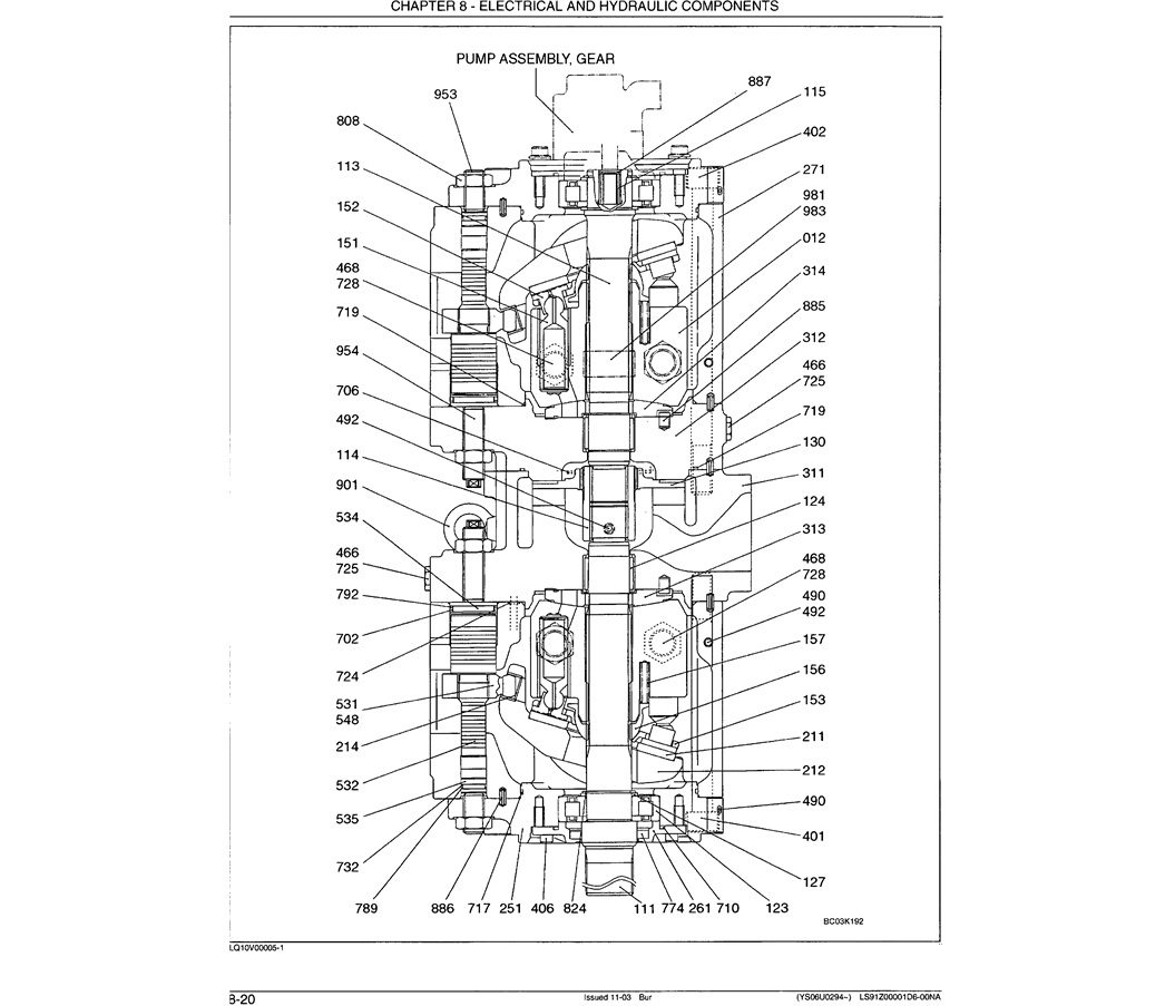 07-010 PUMP ASSEMBLY, HYDRAULIC P/N LS10V00002F1-Kobelco SK480LC-6E SK480-6S SK480LC-6 SK450-6 Excavator Parts Number Electronic Catalog EPC Manuals