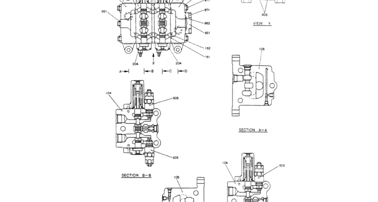 07-010(03)VALVE ASSY, CONTROL (CAR DISMANTLE)-Kobelco SK200-3 SK200LC-5 SK200 Excavator Parts Number Electronic Catalog EPC Manuals