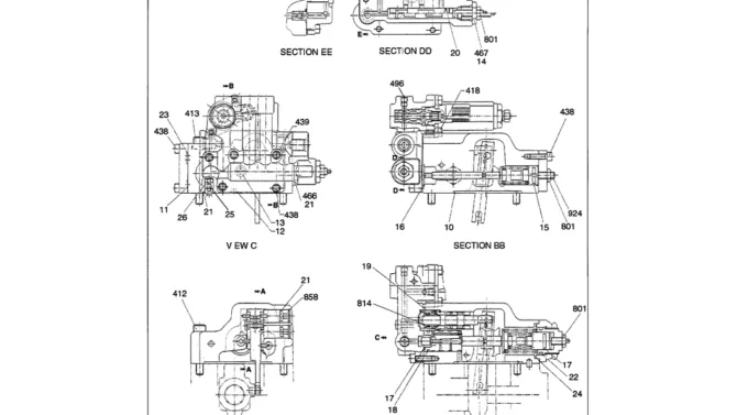07-013 HYDRAULIC PUMP REGULATOR (COMPONENTS)-SK330LC-6E SK330-6E SK350LC-6E Kobelco Excavator Parts Number Electronic Catalog EPC Manuals