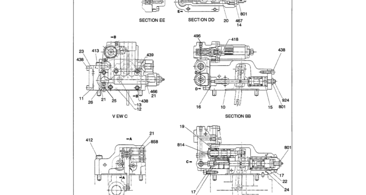 07-013 HYDRAULIC PUMP REGULATOR (COMPONENTS)-SK330LC-6E SK330-6E SK350LC-6E Kobelco Excavator Parts Number Electronic Catalog EPC Manuals