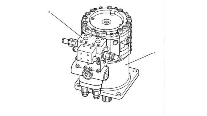 07-014 MOTOR ASSEMBLY, SWING P/N LS15V00002F1-Kobelco SK480LC-6E SK480-6S SK480LC-6 SK450-6 Excavator Parts Number Electronic Catalog EPC Manuals
