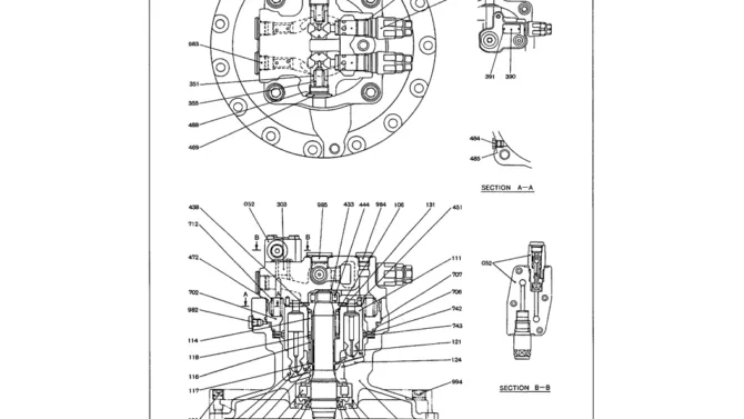 07-014 SWING MOTOR ASSEMBLY-SK330LC-6E SK330-6E SK350LC-6E Kobelco Excavator Parts Number Electronic Catalog EPC Manuals