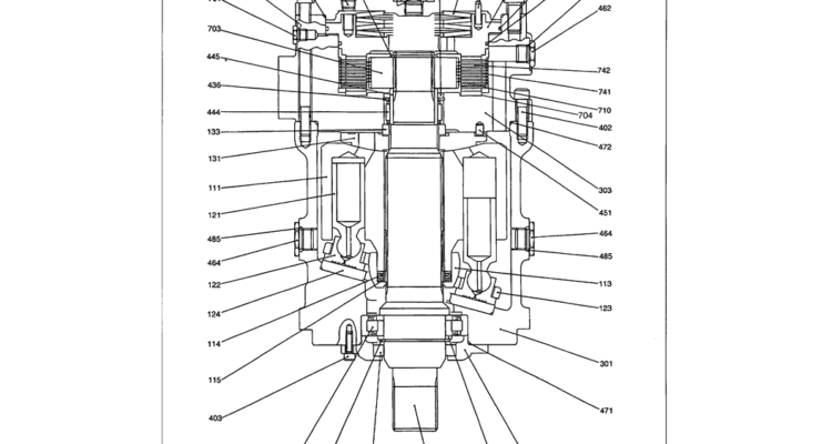 07-015 MOTOR ASSEMBLY, HYDRAULIC - SWING P/N LS15V00005F1-Kobelco SK480LC-6E SK480-6S SK480LC-6 SK450-6 Excavator Parts Number Electronic Catalog EPC Manuals