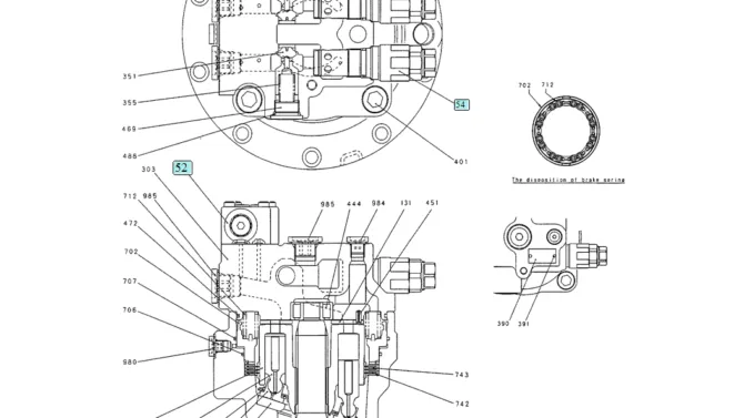 07-016 SWING MOTOR ASSEMBLY (YN15V00025F3)-SK200-6E SK210LC-6E SK200-6ES SK200LC-6E Kobelco Excavator Parts Number Electronic Catalog EPC Manuals