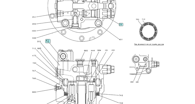 07-016 SWING MOTOR ASSEMBLY (YN15V00025F3)-SK200-6E SK210LC-6E SK200-6ES SK200LC-6E Kobelco Excavator Parts Number Electronic Catalog EPC Manuals