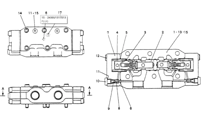 07-017VALVE ASSY, BRAKE-Kobelco SK200-3 SK200LC-5 SK200 Excavator Parts Number Electronic Catalog EPC Manuals