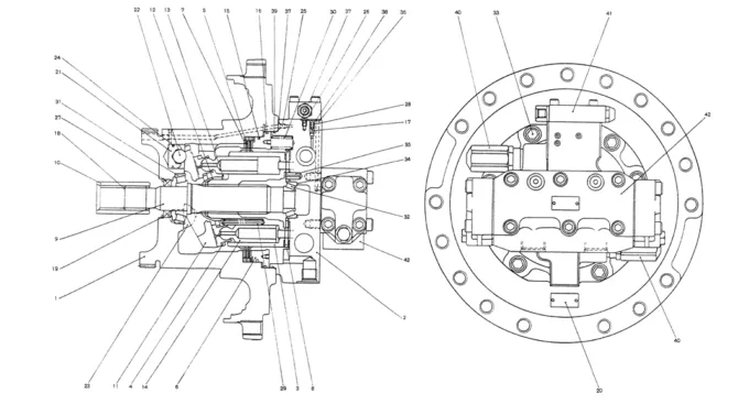 07-019MOTOR ASSY (PROPELLING)- Kobelco SK200-3 SK200LC-5 SK200 Excavator Parts Number Electronic Catalog EPC Manuals