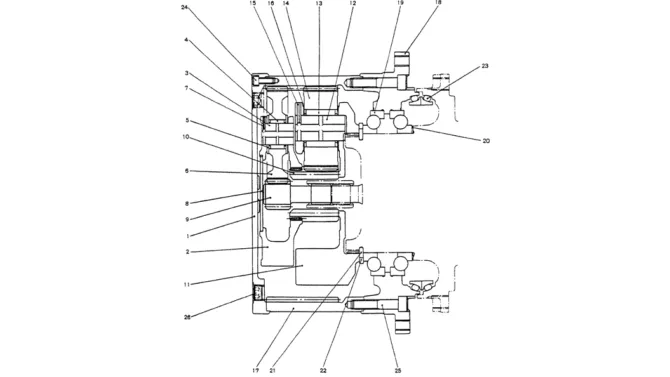 07-021REDUCTION ASSY (PROPELLING)-Kobelco SK200-3 SK200LC-5 SK200 Excavator Parts Number Electronic Catalog EPC Manuals