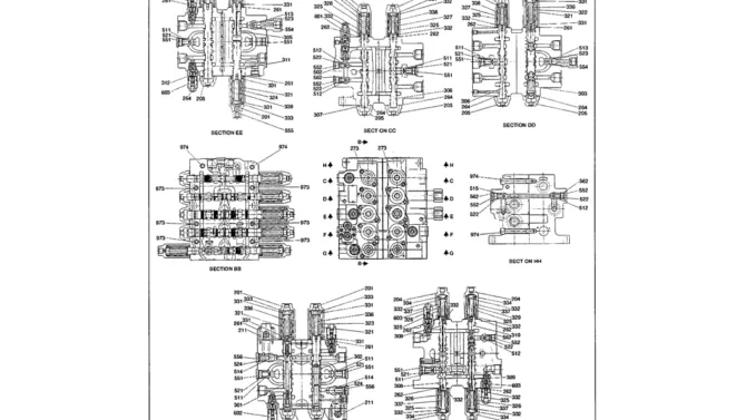07-022 CONTROL VALVE (COMPONENTS)-SK330LC-6E SK330-6E SK350LC-6E Kobelco Excavator Parts Number Electronic Catalog EPC Manuals