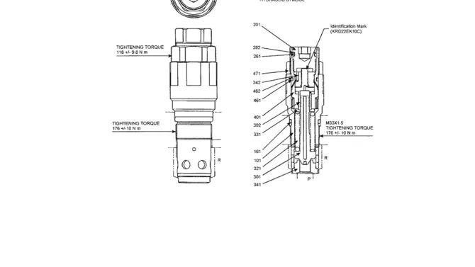 07-022 RELIEF VALVE ASSEMBLY (SWING MOTOR) (YN22V00030F1)-SK200-6E SK210LC-6E SK200-6ES SK200LC-6E Kobelco Excavator Parts Number Electronic Catalog EPC Manuals