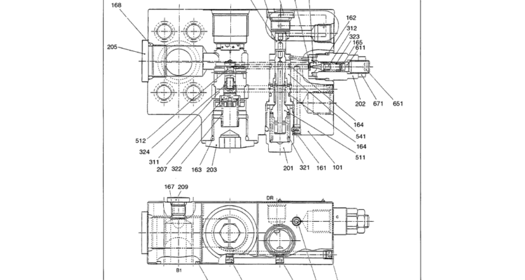 07-024 VALVE ASSEMBLY, HOLDING P/N LS28V00002F1-Kobelco SK480LC-6E SK480-6S SK480LC-6 SK450-6 Excavator Parts Number Electronic Catalog EPC Manuals