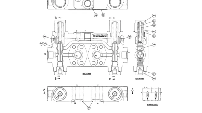 07-025 PILOT VALVE ASSEMBLY (PUMP P1 & P2) (YN30V00082F2)-SK200-6E SK210LC-6E SK200-6ES SK200LC-6E Kobelco Excavator Parts Number Electronic Catalog EPC Manuals