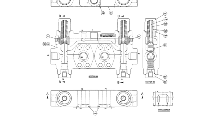 07-025 PILOT VALVE ASSEMBLY (PUMP P1 & P2) (YN30V00082F2)-SK200-6E SK210LC-6E SK200-6ES SK200LC-6E Kobelco Excavator Parts Number Electronic Catalog EPC Manuals
