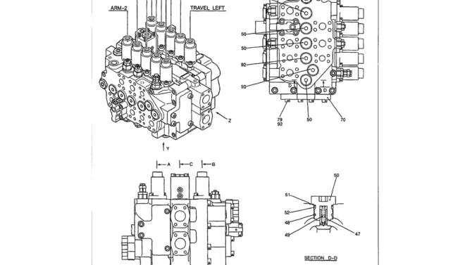 07-026 CONTROL VALVE ASSEMBLY P/N LS30V00002F3-Kobelco SK480LC-6E SK480-6S SK480LC-6 SK450-6 Excavator Parts Number Electronic Catalog EPC Manuals
