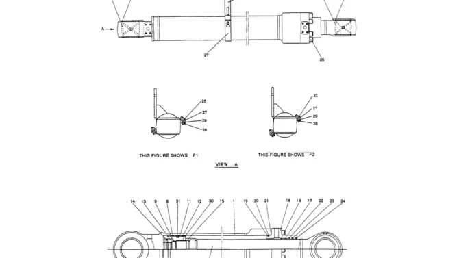 07-027CYLINDER ASSY, BOOM (R.H.)-Kobelco SK200-3 SK200LC-5 SK200 Excavator Parts Number Electronic Catalog EPC Manuals