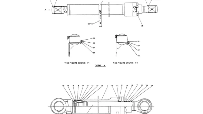 07-028CYLINDER ASSY, BOOM (L.H.)-Kobelco SK200-3 SK200LC-5 SK200 Excavator Parts Number Electronic Catalog EPC Manuals