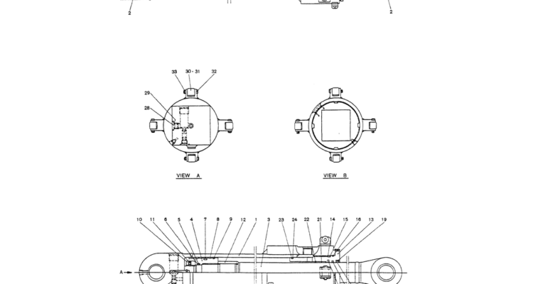 07-031CYLINDER ASSY, ARM (TELESCOPIC)-Kobelco SK200-3 SK200LC-5 SK200 Excavator Parts Number Electronic Catalog EPC Manuals