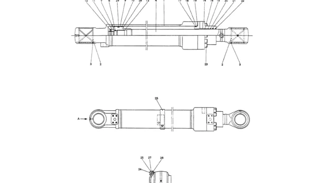 07-034CYLINDER ASSY, BUCKET- Kobelco SK200-3 SK200LC-5 SK200 Excavator Parts Number Electronic Catalog EPC Manuals