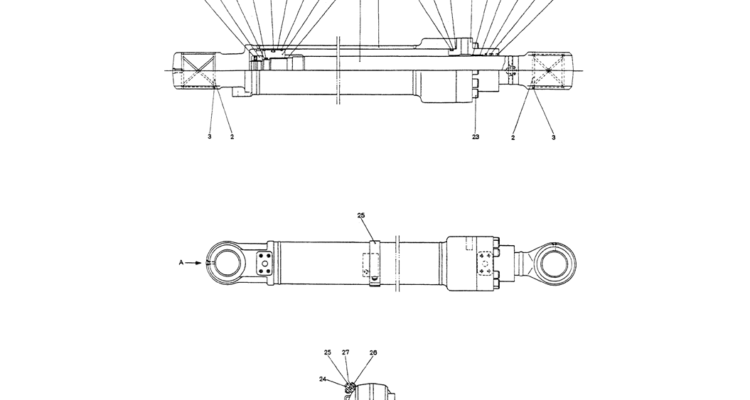 07-034CYLINDER ASSY, BUCKET- Kobelco SK200-3 SK200LC-5 SK200 Excavator Parts Number Electronic Catalog EPC Manuals