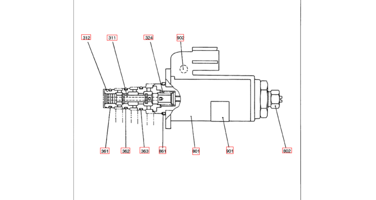 07-037 VALVE ASSEMBLY, SOLENOID P/N YN35V00020F1-Kobelco SK480LC-6E SK480-6S SK480LC-6 SK450-6 Excavator Parts Number Electronic Catalog EPC Manuals