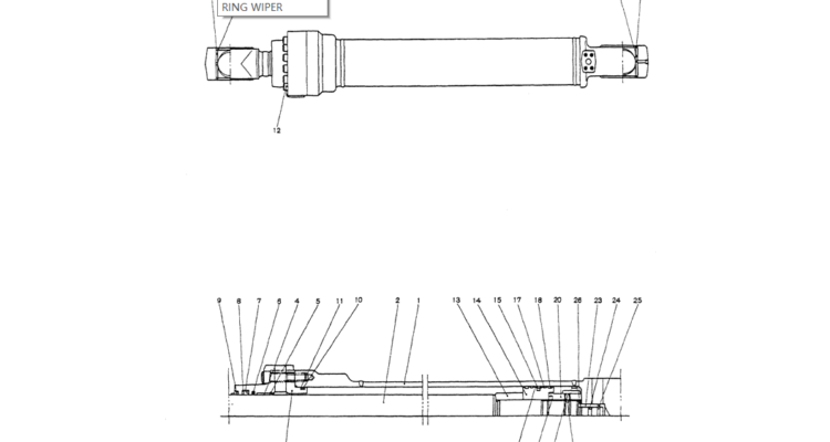 07-038CYLINDER ASSY, SHORT LOADER (ARM)-Kobelco SK200-3 SK200LC-5 SK200 Excavator Parts Number Electronic Catalog EPC Manuals