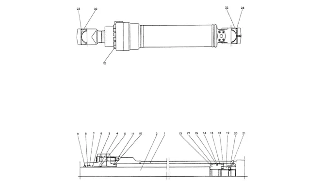 07-040CYLINDER ASSY, JIB-Kobelco SK200-3 SK200LC-5 SK200 Excavator Parts Number Electronic Catalog EPC Manuals