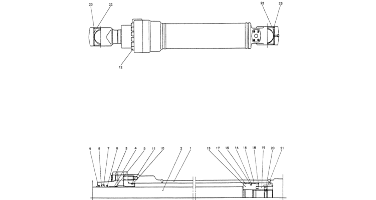 07-040CYLINDER ASSY, JIB-Kobelco SK200-3 SK200LC-5 SK200 Excavator Parts Number Electronic Catalog EPC Manuals