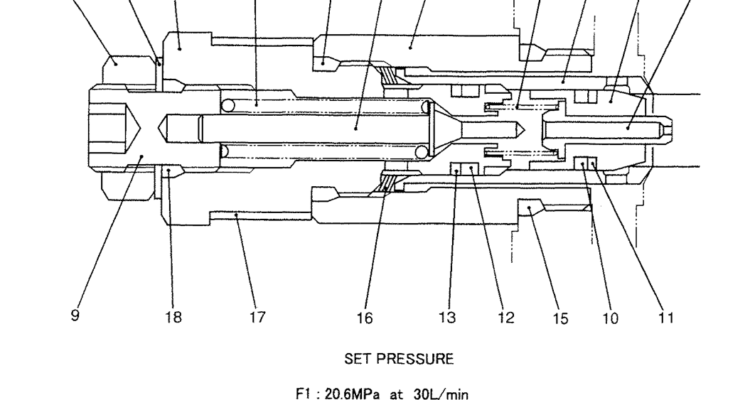 07-043-03 VALVE ASSEMBLY, RELIEF (YT22V00006F1, F2, F3, F4, F5 & F6)-SK200-6E SK210LC-6E SK200-6ES SK200LC-6E Kobelco Excavator Parts Number Electronic Catalog EPC Manuals