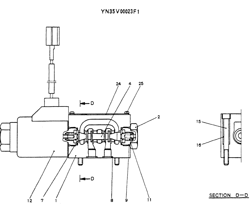07-050VALVE ASSY, SOLENOID, P/N YN35V00023F1-Kobelco SK200-3 SK200LC-5 SK200 Excavator Parts Number Electronic Catalog EPC Manuals