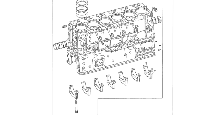 08-002 Mitsubishi 6D24 CYLINDER BLOCK ASSEMBLY-Kobelco SK480LC-6E SK480-6S SK480LC-6 SK450-6 Excavator Parts Number Electronic Catalog EPC Manuals
